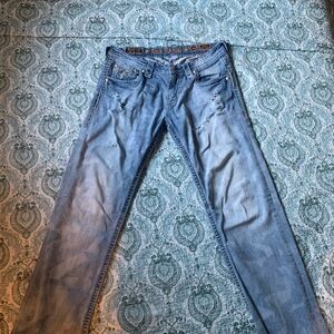 Rock Revival Light Blue Distressed Jeans